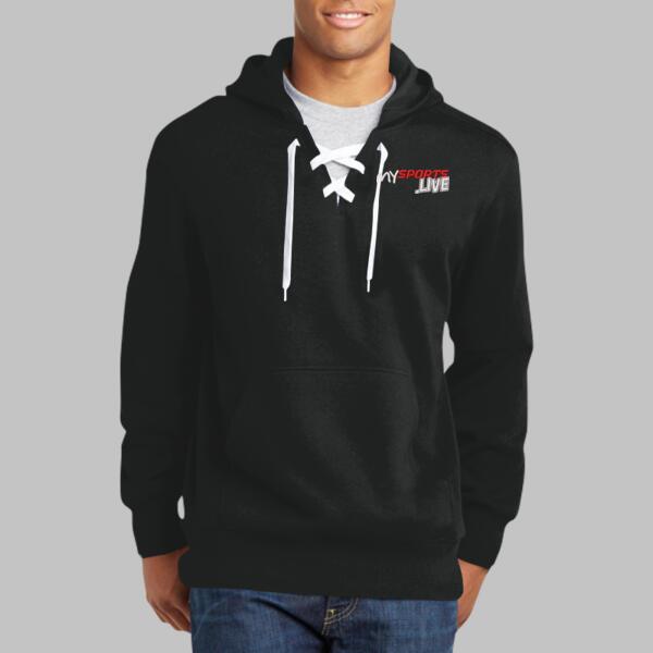 Lace Up Pullover Hooded Sweatshirt Thumbnail